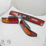 JDM Nissan S14 Silvia Zenki Tail Light & Reflector Garnish Set 200SX 240SX Ks Qs