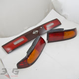 JDM Nissan S14 Silvia Zenki Tail Light & Reflector Garnish Set 200SX 240SX Ks Qs