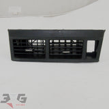 OEM factory center dashboard vents complete, as removed from a Series 1 R34 chassis Nissan Skyline Sedan, years 1998 – 2002 with 3GSpares logo
