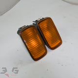 Nissan R34 Skyline Front Bumper Turn Signal Lights Pair ER34 GT GTT GT-T