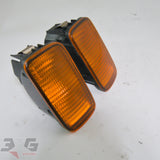Nissan R34 Skyline Front Bumper Turn Signal Lights Pair ER34 GT GTT GT-T