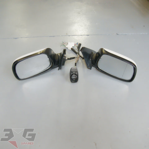 OEM factory power folding mirror set 84870-20200 87940-53010-C0 87910-53010-C0 for Toyota Altezza SXE10 Sedan 1998–2005 with 3GSpares logo