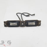 Nissan S13 180SX Silvia Rear License Plate Lights & Bracket 200SX 240SX 88-98