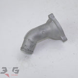 OEM factory thermostat housing as removed from an R33 chassis Nissan Skyline, years 1993 - 1998 with 3GSpares logo.