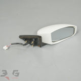  Nissan Z33 350Z right electric door mirror, OEM MURAKAMI 7615, QX1 white 2002-2009, used, tested working condition