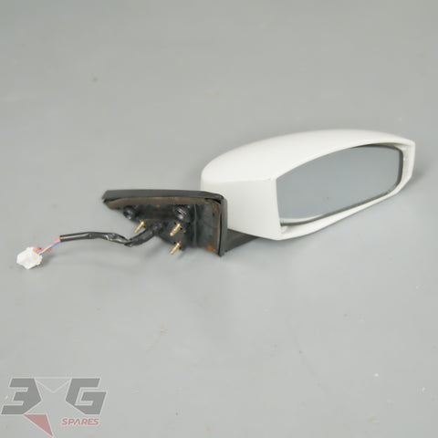  Nissan Z33 350Z right electric door mirror, OEM MURAKAMI 7615, QX1 white 2002-2009, used, tested working condition