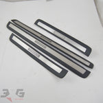 Toyota Chaser JZX100 Tourer V interior door sill scuff plates with 3GSpares logo.
