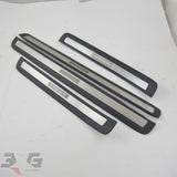 Toyota Chaser JZX100 Tourer V interior door sill scuff plates with 3GSpares logo.
