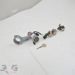 Nissan R33 Skyline SEDAN 4 Door Lock Set Complete Ignition Doors Boot Trunk w Key