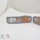 Nissan R33 Skyline S1 Front Bumper Turn Signal Lamps Lights Pair 93–96