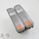 Nissan R33 Skyline S1 Front Bumper Turn Signal Lamps Lights Pair 93–96
