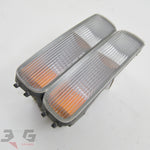 Nissan R33 Skyline S1 Front Bumper Turn Signal Lamps Lights Pair 93–96