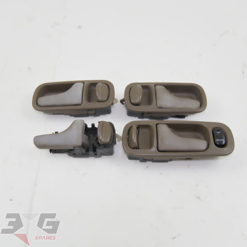 OEM Nissan A31 Cefiro Interior Door Handle Set x3 & Handle Surround with Switch