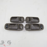 OEM Nissan A31 Cefiro Interior Door Handle & Surround Set with Switches 80682-71L00 80671-71L00 80682-71L10 25421-71L00 25431-71L00 3GSpares