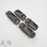 Nissan A31 Cefiro Interior Door Handle & Surround Set + Switches 88–94 Dark Brown C