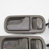Nissan A31 Cefiro Interior Door Handle & Surround Set + Switches 88–94 Dark Brown C