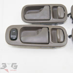 Nissan A31 Cefiro Interior Door Handle & Surround Set + Switches 88–94 Dark Brown C