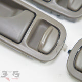 Nissan A31 Cefiro Interior Door Handle & Surround Set + Switches 88–94 Dark Brown C