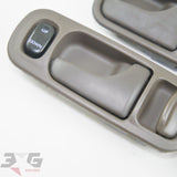 Nissan A31 Cefiro Interior Door Handle & Surround Set + Switches 88–94 Dark Brown C
