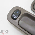 Nissan A31 Cefiro Interior Door Handle & Surround Set + Switches 88–94 Dark Brown C