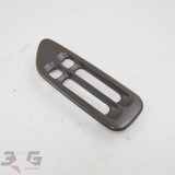 Nissan A31 Cefiro RH Right Front Window Switch Surround Trim 88–94 Dark Brown