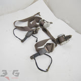 Nissan A31 Cefiro Front Seat Belt Assemblies w Buckles Pair 88-94