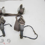 Nissan A31 Cefiro Front Seat Belt Assemblies w Buckles Pair 88-94