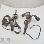 Nissan A31 Cefiro Front Seat Belt Assemblies w Buckles Pair 88-94
