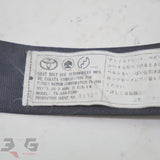 Toyota JZX100 Chaser Rear Seatbelt Assembly Dark Blue Grey 96-98