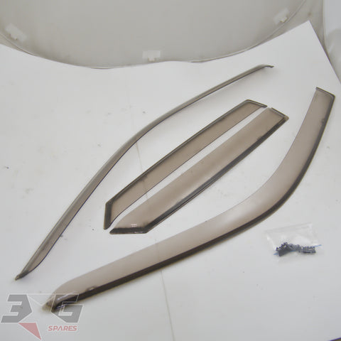 OEM factory door monsoon rain guards or visors set for Toyota Altezza E10 Wagon 1998–2005 with 3GSpares logo