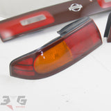 JDM Nissan S14 Silvia Zenki Tail Light & Reflector Garnish Set 200SX 240SX Ks Qs