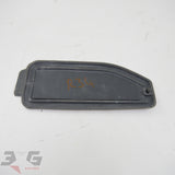 Left or passenger side trunk or boot lining trim finisher for Nissan Skyline R34 Coupe 1998–2002 covers jack opening with 3GSpares logo.