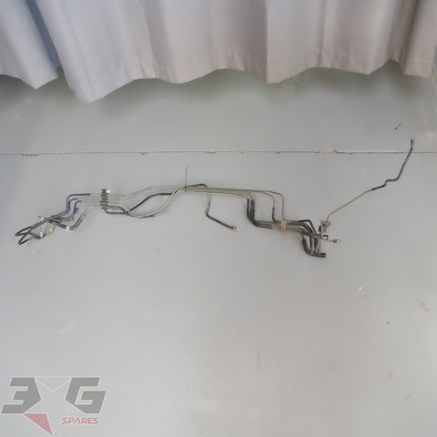 Brake tube hard line set for Toyota Chaser JZX100 1996-2000, part numbers 47311-22510, 47312-22270, 47313-22450, 47321-22280, and 47322-22300, with 3GSpares logo.
