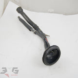  R34 Skyline Series 1 fuel gas filler tube neck assembly 1998 to Aug 2000 part number 17221-AA000 17240-50Y00 17228-5L300 with 3GSpares logo.