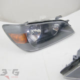 Toyota E10 Altezza Early Black Housing Head Light Pair Zenki Non HID SXE10 GXE10 Restored
