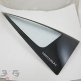 S13 Nissan 180SX right quarter window glass 83300-47F00 M398 with 3GSpares logo.