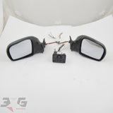 Subaru Legacy BP5 power folding side mirrors left and right set with interior folding switch 2003-2008 with 3GSpares logo.
