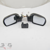 Subaru Legacy BL5 power folding side mirrors left and right set with interior folding switch 2003-2008 with 3GSpares logo.