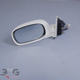 Nissan R34 Skyline Sedan LH Left Power Folding Mirror QT1 Pearl White OEM - 3GSpares NZ