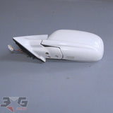 Nissan R34 Skyline SEDAN LH Left Power Folding Mirror QT1 Pearl White 98-02