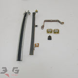 R34 ER34 HR34 BNR34 Nissan Skyline coupe LH front door window guide rail lower glass guide and bracket set 80241-AA100 80215-AA100 80953-AA100 80957-AA100 1998-2002 - 3GSpares NZ