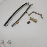 R34 ER34 HR34 BNR34 Nissan Skyline coupe LH front door window guide rail lower glass guide and bracket set 80241-AA100 80215-AA100 80953-AA100 80957-AA100 1998-2002 - 3GSpares NZ
