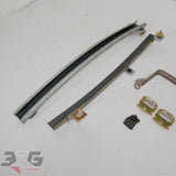 R34 ER34 HR34 BNR34 Nissan Skyline coupe LH front door window guide rail lower glass guide and bracket set 80241-AA100 80215-AA100 80953-AA100 80957-AA100 1998-2002 - 3GSpares NZ