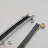 R34 ER34 HR34 BNR34 Nissan Skyline coupe LH front door window guide rail lower glass guide and bracket set 80241-AA100 80215-AA100 80953-AA100 80957-AA100 1998-2002 - 3GSpares NZ