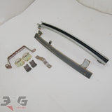 R34 ER34 HR34 BNR34 Nissan Skyline coupe RH front door window guide rail lower glass guide and bracket set 80240-AA100 80214-AA100 1998-2002 - 3GSpares NZ