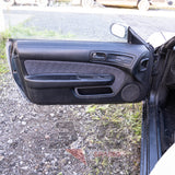 S14 Silvia left-side door panel – cloth insert with window controls

