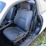 S14 Silvia front passenger seat – OEM striped cloth bucket seat with intact bolsters