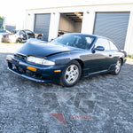 Nissan Silvia S14 Series 1.5 – front-right angle showing RF damage and factory side profile