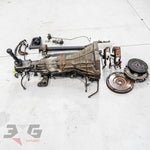 Nissan Silvia S14/S15 complete 5-speed manual conversion kit for SR20DE/SR20DET — includes gearbox, clutch pedal, slave cylinder, flywheel, driveshaft, and shifter.