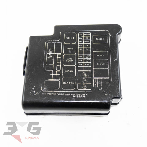 Nissan S14 Silvia Engine Bay Fuse Box Cover – 24382‑65F00 OEM Used 1993‑1998